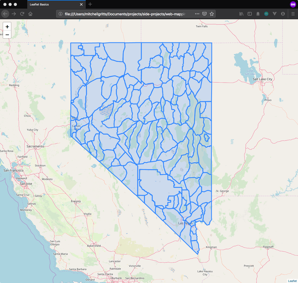 leaflet with polygons