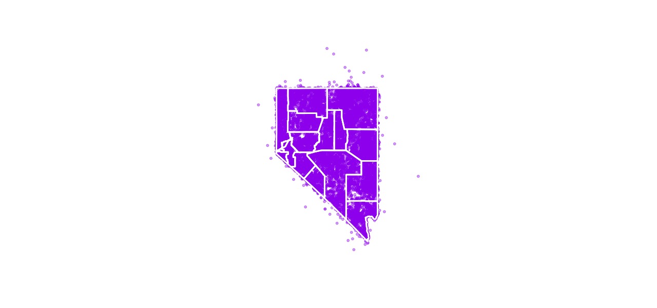nevada counties and features
